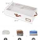 StorageWorks Under Bed Storage Containers with Handles and Label Holder, 2 Pack Ultra-thick Fabric Underbed Bins, Closet Organizer for Clothes, Blankets, Sweater