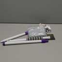 Baseboard Cleaner Tool with Handle, 60" Extendable Long Handle Baseboard Cleaner with 5 Reusable Pads for Baseboards Cleaning, Ceiling, Wall, Floor, Bathroom Kitchen (Purple)