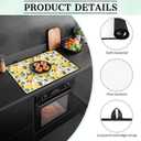 Silicone Stove Top Covers for Electric Range Ceramic Lemon Stove Top Covers, 20.96 x 29.18 Inch Glass Stovetop Cover, Heat-Resistant Induction Cooktop Protector