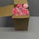 Geosar 8 Bundles Artificial Peonies Flowers Fake Silk Peony Bouquet Faux Peonies Flowers Bulk for Decoration Vase Floral Arrangements Wedding Party Table (Bright Color)