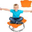Orange Elephant Seat and Spinning Swivel Chair for Kids Indoor, 3+ Autism Kids Sensory Swivel Chair, Training Childs Concentration and Improving Toddles Physical Fitness Non Slip Sensory Chair