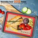 Silicone Baking Mat Set of 3 Non-Stick Baking Sheet for Oven Pan Liner Reusable Parchment Paper Half Sheet Large Silicone Bakeware Mat for Cookie Bread, Cooking Supplies Kitchen Accessories ((16.5'' x 11.6'') 3 Half Sheet)