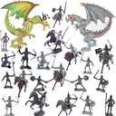 Guaishou Dragon Knight Action Figure Horse with Lance Fantasy World Ancient Soldiers Warriors Army Cavalry Party Favors Classic Soldier Toys