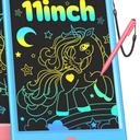 Magic Jimmy 11-Inch LCD Writing Tablet Doodle Board, Colorful Electronic Drawing Pads, Creative Drawing Fun for Kids 3-6, Educational Car Trip Toys | Blue 