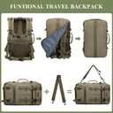 WITZMAN Travel Backpack for Men 40L Large Carry-on Airline Approved Convertible 3 in 1 laptop Bags Fit 16 inch (A8013 Army Green)