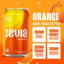 Zevia Zero Sugar Soda, Orange, 12 oz Cans (24-Pack)  Naturally Sweetened, Non-GMO Project Verified, Gluten-Free, Vegan