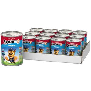 SpaghettiOs Original Canned Pasta With Paw Patrol Shapes, 15.8 oz Can (12 Pack), BB JUNE 22, 2026