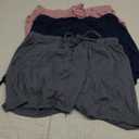 Real Essentials 3 Pack: Women's Pajama Shorts Sleep Lounge Sweatshorts Comfy Sleepwear Bottoms (Medium)