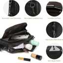 Womens Crossbody Purses,Vegan Leather Medium Cross Body Purses Bag for women,Crossbody Messenger Bag Built in Wallet (Black)