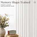 Pinch Pleated Linen Curtains 94 Inches Long for Living Room Bedroom Light Filtering Boho Window Drape 94 inch 2 Panels with Hooks Rings Cream Beige White Sliding Glass Door Semi Sheer Curtain