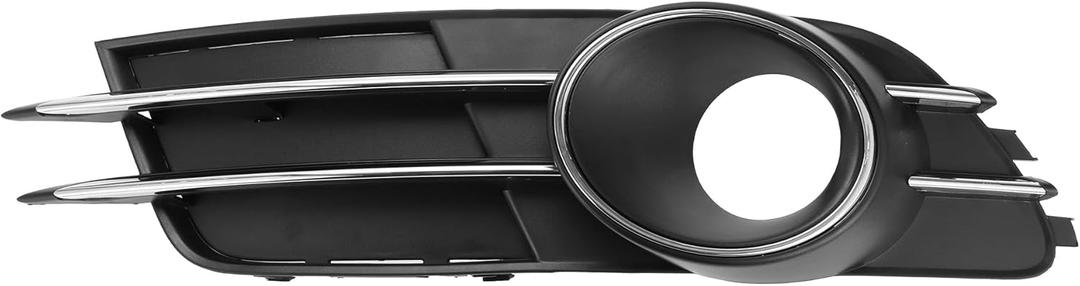 1pc Fog Light Grill for Audi A6 C7 2011-2014 Durable ABS Black Silver Tone Front Left Front Lower Bumper Fog Light Cover Inserts