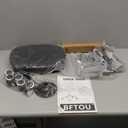 Black Square Swivel Stool with Wheel for Work SPA Shop Massage Height-Adjustable and Cost-Effective Rolling Stool Chair with Back