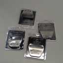 4 Pack Detachable Pet Dog Grooming Blades-Size 10W+7FW+5FW+4FW Dog Grooming Wide Blade,Cutting Length 1/16 in -3/8 in1.5mm-9.5mm,Compatible with Most Andis,Oster A5,Wahl km10 Clippers (Silver)