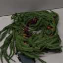 6 Ft Christmas Norfolk Pine Garland Prelit 20 Warm Lights Red Berries 8 Flashing Modes IP44 Battery Box for Mantle Outdoor Indoor Decoration