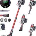 Cordless Vacuum Cleaner, 450W 40Kpa Stick Vacuum with Touch Screen, 55 Mins Runtime Rechargeable Vacuum, Lightweight Powerful Vacuum Cleaner for Home with 1.5L Cup for Pet Hair Carpet Hardwood Floor