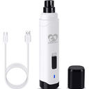 Casfuy Dog Nail Grinder Upgraded - Professional 2-Speed Electric Rechargeable Pet Nail Trimmer Painless Paws Grooming & Smoothing for Small Medium Large Dogs & Cats (White)