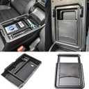 Center Console Organizer Compatible with Honda CRV 2023 2024 2025 and Hidden Storage Box Interior Accessories, CR-V Armrest Organizer Insert Tray Coin Holder, Black