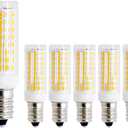 10W E12 Dimmable LED Candelabra Bulbs - 3000K Warm White Replacement 80W Equivalent Incandescent Bulbs, E12 Ceramic Corn Light Bulbs for Home Lighting, Ceiling Fan, AC120V (6 Pack)