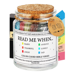 Bible Verse Jar,Scripture Prayer Cards Holy Read Me When Bible Verses Jar,Religious Communion Confirmation Baptisms Christian Gifts for Women Men Teen Girls,Birthday Gifts for Women Mom Teens Friends