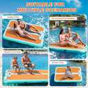 AWSUM Inflatable Floating Dock, 8ft-15ft Non-Slip EVA Surface Inflatable Swim Platform Dock for Lake, Inflatable Water Mat Floating Island Raft for Pool Beach Ocean, 10 X 6ft