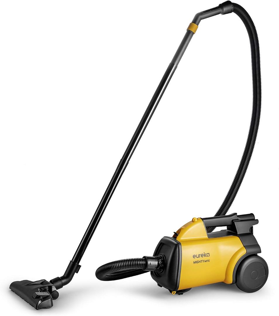 Eureka 3670M Canister Cleaner, Lightweight Powerful Vacuum for Carpets and Hard floors, w/ 5bags,Yellow (3670M with 5 bags, Yellow)