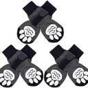 EXPAWLORER 6PCS Anti-Slip Dog Socks to Prevent Licking Paws,Dog Shoes for Hot Pavement,Best Paw Protector Traction Control on Hardwood Floor,Dog Booties for Puppy Senior Dogs, S