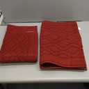 COSY HOMEER 48x20 Inch/30X20 Inch Kitchen Rug Mats Made of 100% Polypropylene 2 Pieces Soft Kitchen Mat Specialized in Anti Slippery and Machine Washable,red