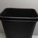 Amazon Basics Rectangular Commercial Office Wastebasket, Easy to Clean, Space-Saving, 10 Gallon, Black 2-Pack