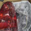 Nakuuly Tail Light Compatible With 2005-2015 Toyota Tacoma Pickup Driver and Passenger Side Taillights Rear Brake Lamp Signal Assembly with Bulb and Harness (Halogen Red) (Chrome Housing with Red Lens)