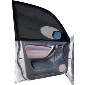 EcoNour Car Front Side Window Sun Shades Compatible for Toyota Rav4 | 2Pack Breathable Super Stretchy Mesh Sun Shade | Heat Block UV Protection Car Window Screen Covers | Mosquito Net Curtains
