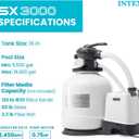 INTEX 3,000 GPH Krystal Clear Sand Filter Pump for Above Ground Pools, Swimming Pool Pump with Automatic Timer - Improved Circulation, Filtration, & Clarity