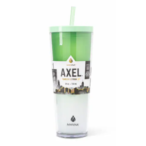 Manna™ Axel™ Plastic Tumbler & Straw Set - Green