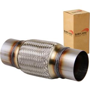 Exhaust Flex Pipe Universal Type 100% Stainless Steel For Heavy Duty and Cars (1 PC, 3.5X6X10)