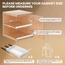 Seinloes 2 Pack Pull out Cabinet Organizer 21" Deep With Raising Pad for Framed Cabinets, Expandable Slide out Drawers for Kitchen Cabinets with 4pcs Divider Racks, Roll out Shelves 9"-14" W White