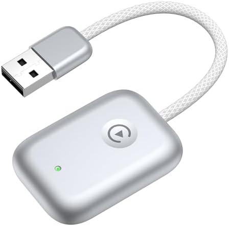 TXZ Wireless CarPlay Dongle - Upgrade Wired CarPlay to Wireless for iPhone, Fast & Stable Connection (Silver)