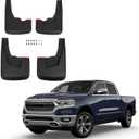 RMOURTEKK Mud Flaps Compatible with Dodge Ram 2019-2023 2024 Ram 1500 (New Body Style) with OEM Fender Flares Custom Front and Rear Mud Guard Set (4pcs-Set) (NOT TRX Model)