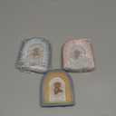 Qunclay 3 Pcs 2 x 3 Inch Boho Small Picture Frames Wallet Size Vertical Arc Resin Picture Frame with Gradient Design Tabletop Decor for Hanging Display Home Decor