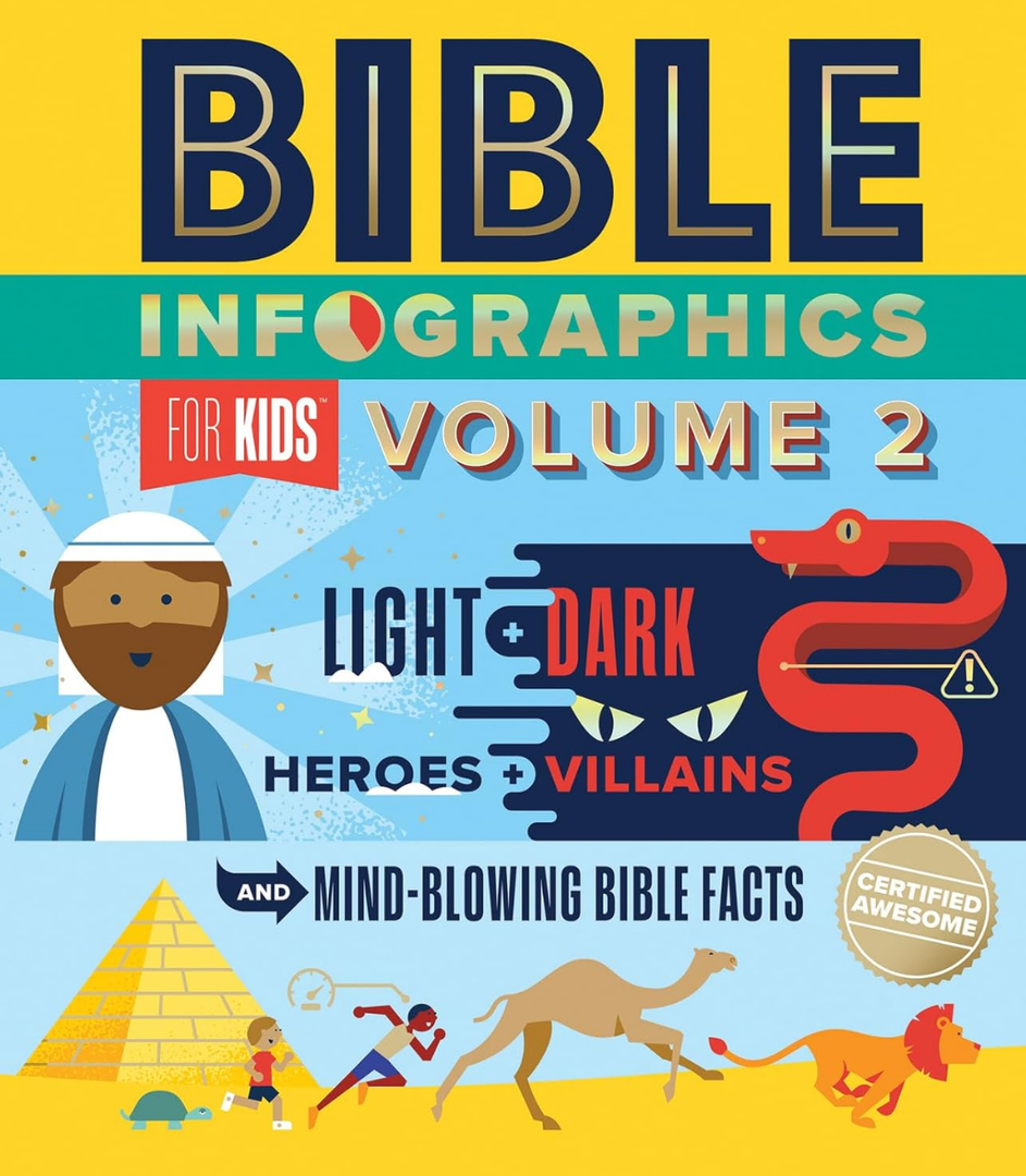 Bible Infographics for Kids Volume 2: Light and Dark, Heroes and Villains, and Mind-Blowing Bible Facts