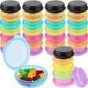 35 Pcs Mini Pill Organizer Portable Travel Pill Box Small Plastic Storage Containers Cute Pill Container Holder Round Pill Case Earplug Case Medicine Dispenser for Pocket Purse