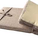 40 x 12 Inch Piano Bench Cushions for Indoor Furniture with Ties Non Slip Kitchen Dining Room Bench seat Cushion for Shoe Storage Ottoman Window Settee pad, Khaki