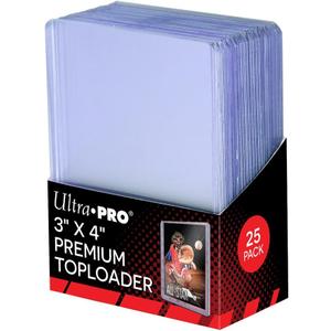 Ultra Pro 3" x 4" Super Clear Premium Toploader Card Protector | 25-Count per Pack | 1-Pack