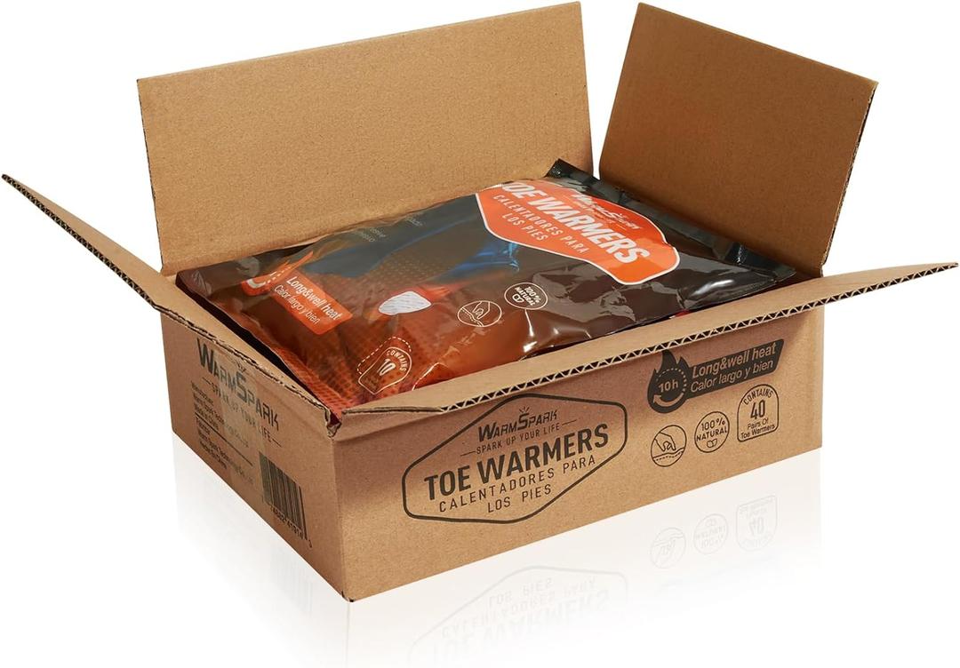 Toes Warmer - 80 Count - Up to 10 Hours of Heat Foot, Air Activated, Feet Warmers Disposable