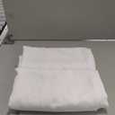 White Curtains 2 Panels Set for Living Room - Thick Light Filtering Window Treatment for Farmhouse Dcor - Textured Cotton Semi Sheer Back Tab Curtain for Kitchen Bedroom - 50x108 Inches, Set of 2