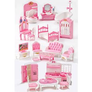 35 Pcs Dollhouse Furniture Accessories Set Mini House Furniture Small Dollhouse Miniature Furniture Play House Accessories 1:12 Tiny Kitchen Bedroom LivingRoom Bathroom Boy Girl Toddler3Y+ (A Set)