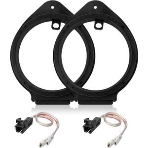 RED WOLF 6.5" Speaker Adapter Spacer Ring w/Speaker Wiring Harness Plug Replacement for GMC Sierra/Chevy Silverado/Buick 1995-2012, Cadillac 1988-1999 Aftermarket Door Speaker Adapter Bracket Kit