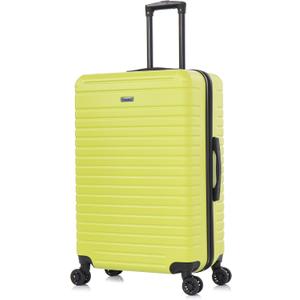 InUSA DEEP Luggage with GEL Handle | Spacious Traveling Suitcases, Travel Suitcase with Dual Spinner Wheels and Studs | 28 Inch Large Hardside Luggage | Green