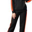 Fuermos Kids Girls Clothes 2 Piece Outfits Colorblock Casual Hoodies Long Sleeve Fashion Sweatshirts and Sweatpants (Black)