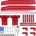 Parallel Rail Guide System (Updated Version), Woodworking Track Saw Guide Rail Joining Set Aluminium Alloy Circular Saw Track Set Fixed Guide Rail Bracket Universal T-Track Auxiliary Tool