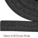 Yotache Open Cell Foam Air Conditioner Insulation Seal Strip 2"x1", Non-Adhesive Air Conditioning Weather Strip, 6.5 Feet Long, Black