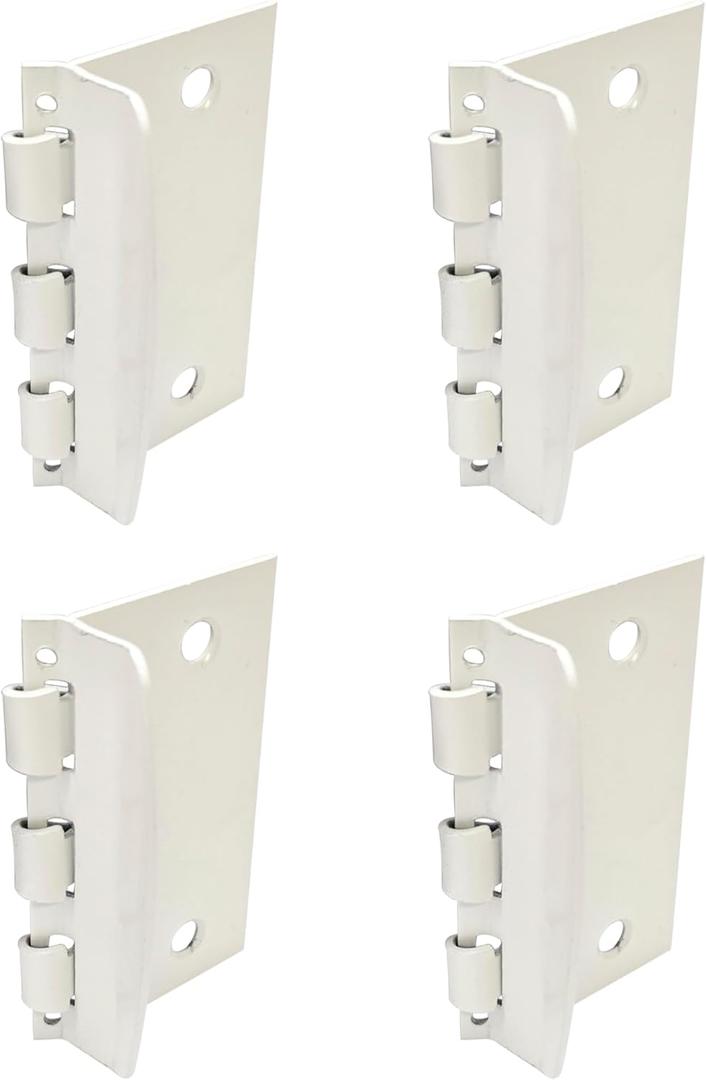 QCAA Flip Action Door Lock, Reversible Privacy Lock with Anti-Lock Out Screw for Child Safe & Home Defense,Matte White, 4Pack, Made in Taiwan